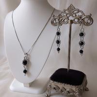 Collana Orecchini set Gioielli Minimal tormalina