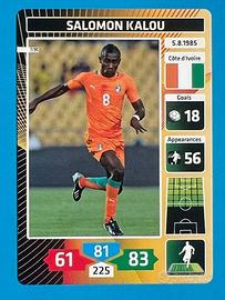 SALOMON KALOU 7 Panini Die Fußball Stars 2014 CARD