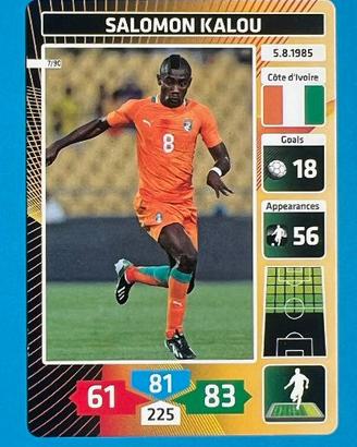 SALOMON KALOU 7 Panini Die Fußball Stars 2014 CARD