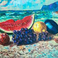 opera Serigrafia Francesco Gonzaga su tela anni 90