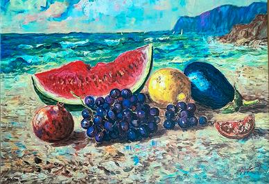 opera Serigrafia Francesco Gonzaga su tela anni 90