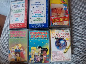 lotto 6 cassette musicali vintage