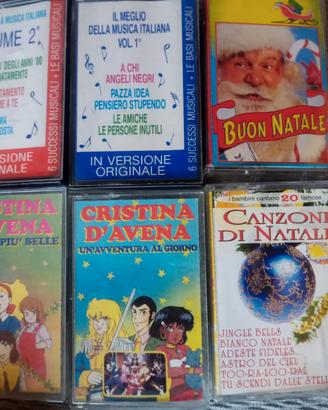 lotto 6 cassette musicali vintage