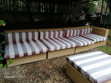 Divano esterno in Rattan