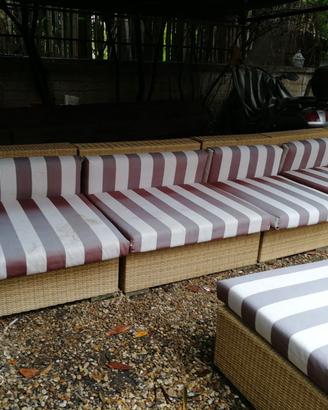 Divano esterno in Rattan
