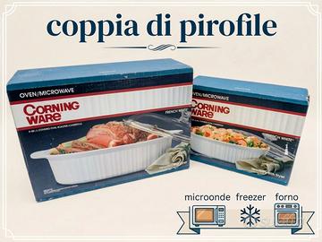 Coppia Pirofile Corning Ware x Microonde Nuovo 