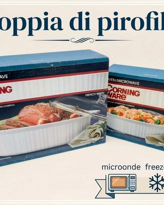 Coppia Pirofile Corning Ware x Microonde Nuovo 