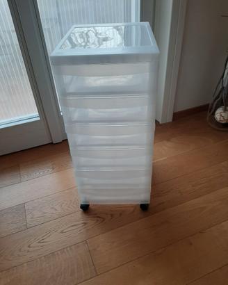 CARRELLO CON CASSETTI