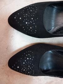 Scarpe Decolte donna, nero 38, tacco 9cm, TATA