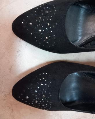 Scarpe Decolte donna, nero 38, tacco 9cm, TATA
