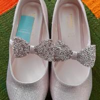 Ballerine Monsoon tessuto luccicante/fiocco 36