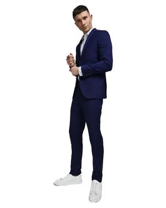 Abito completo uomo super slim blu 48 Jack Jones