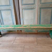 panchina in legno d'epoca 