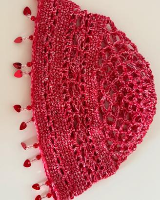 Cappellino rete uncinetto e pajettes