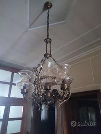 Lampadario Vintage 4 luci Modernariato