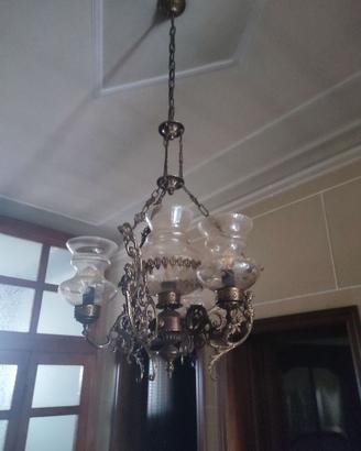 Lampadario Vintage 4 luci Modernariato