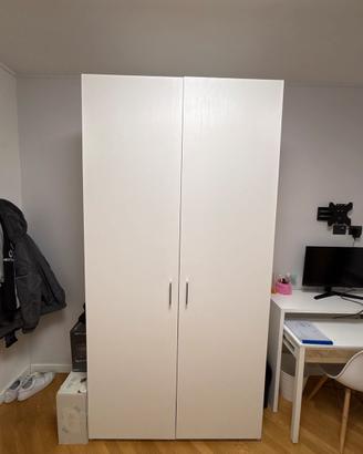 armadio bianco in legno vero