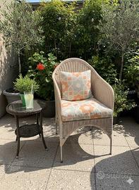 Poltrona in rattan vintage perfetto stato + cuscin