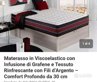Materasso memoriy al grafene fili d argento e Aloe