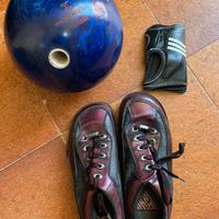 Palla da bowling più guanti