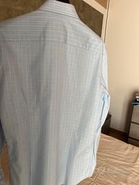 Camicia uomo celeste a righe