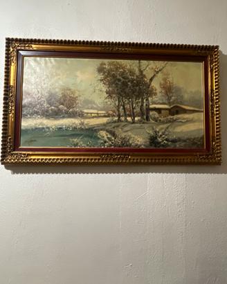 Quadro olio su tela firmato