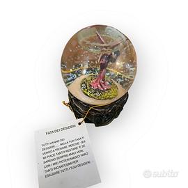 Palla di neve Fata dei Desideri 9 cm, etichetta