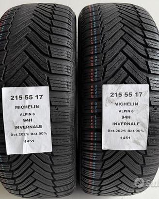 2 gomme 215 55 17 michelin a1451