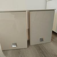 Due mobiletti da parete per il bagno