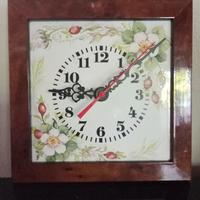 Orologio da parete ceramica dipinta a mano