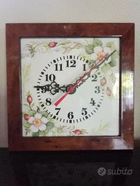 Orologio da parete ceramica dipinta a mano