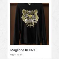 Maglione KENZO Paris NERO con Tigre GIALLA