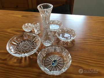 Antiquariato set cristalli di boemia