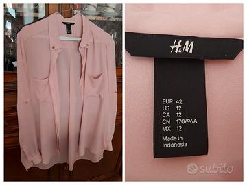 Camicia Rosa Donna H&M - tg 42