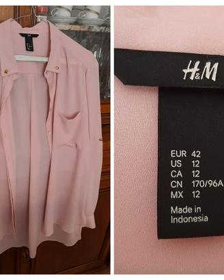 Camicia Rosa Donna H&M - tg 42