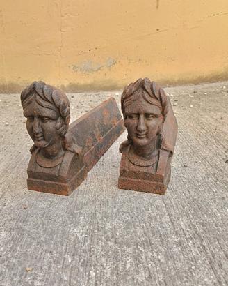 busti antichi, alari del 1800, decorazione muro