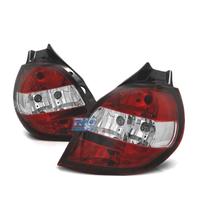 FANALI PER RENAULT CLIO 3 05-09 ROSSO BIANCO LOOK 