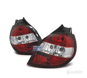 FANALI PER RENAULT CLIO 3 05-09 ROSSO BIANCO LOOK 