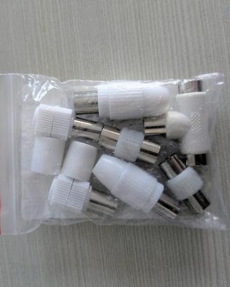 Lotto connettori antenna TV coassiali IEC – nuovi