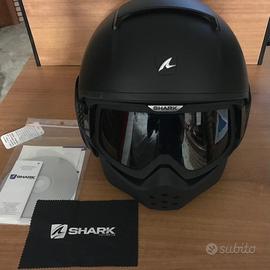 Casco moto shark raw nero opaco