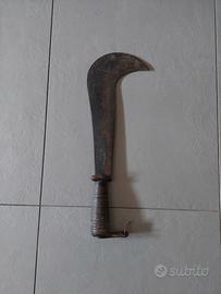 Roncola antica in ferro battuto 42 cm