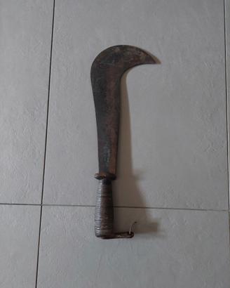 Roncola antica in ferro battuto 42 cm