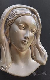 decorazione funebre  madonna in bronzo Lasef