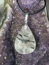 Ciondolo Quarzo Tormalinato