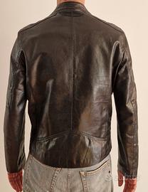 giacca pelle nera uomo m