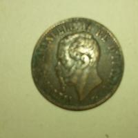 Moneta del Regno da 1 cent conio 1867  N -RARA-