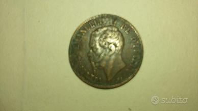 Moneta del Regno da 1 cent conio 1867  N -RARA-