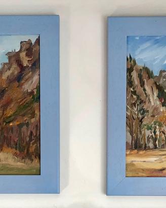 Paesaggio di montagna - dipinto olio su tela