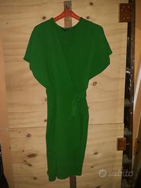 ABITO VERDE A INCROCIO "TOPSHOP" TAGLIA S - EUR 36