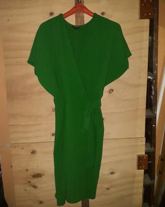 ABITO VERDE A INCROCIO "TOPSHOP" TAGLIA S - EUR 36